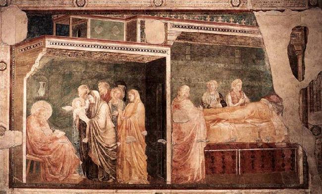 GIOTTO di Bondone Birth and Naming of the Baptist china oil painting image